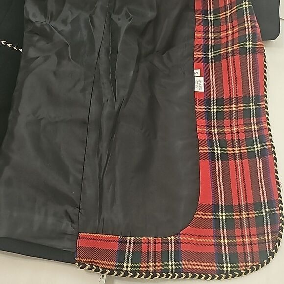Patti Cappalli vintage plaid and black sweater blazer size small - Picture 13 of 16